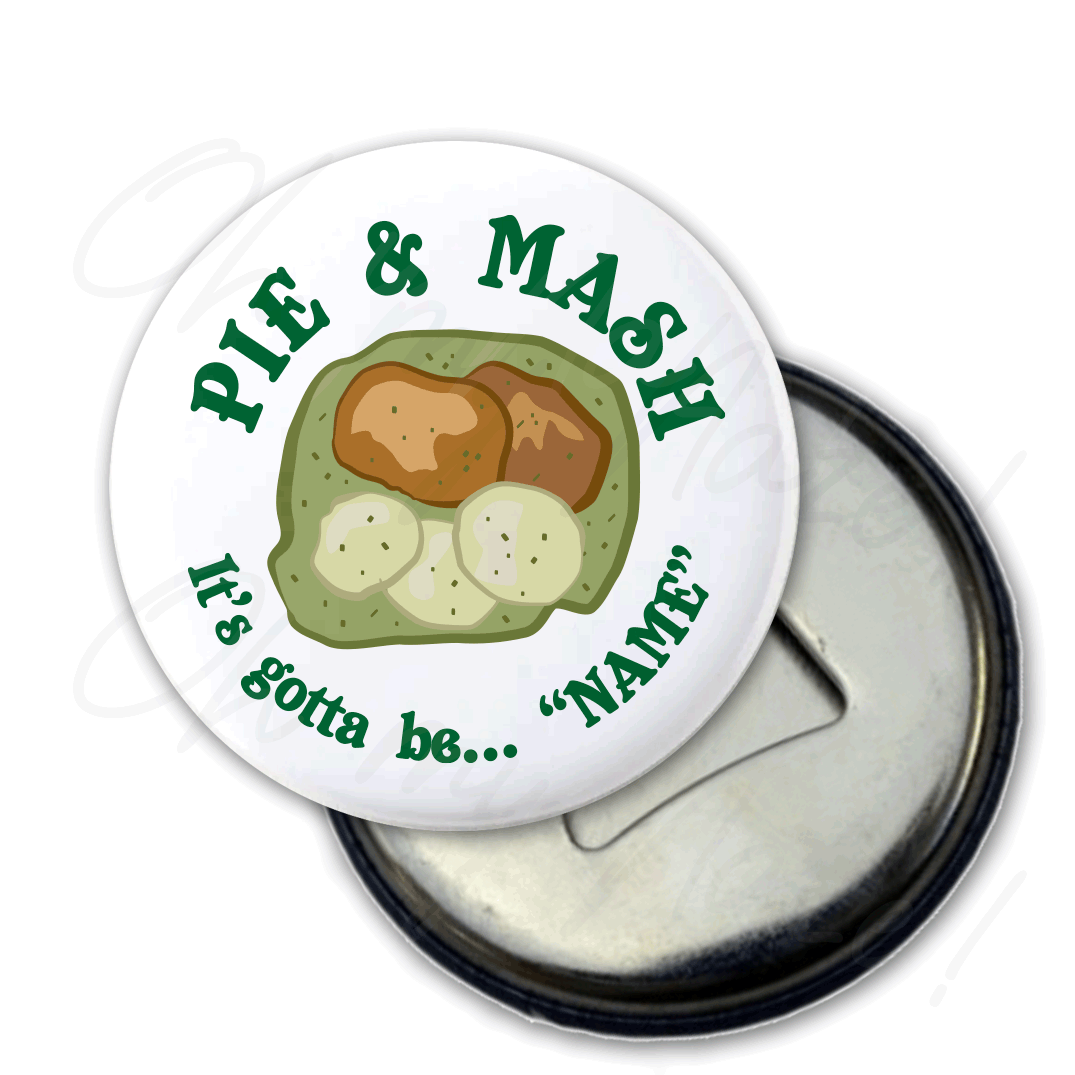Pie and Mash, it's gotta be... personalised with name of your favourite shop badge header graphic