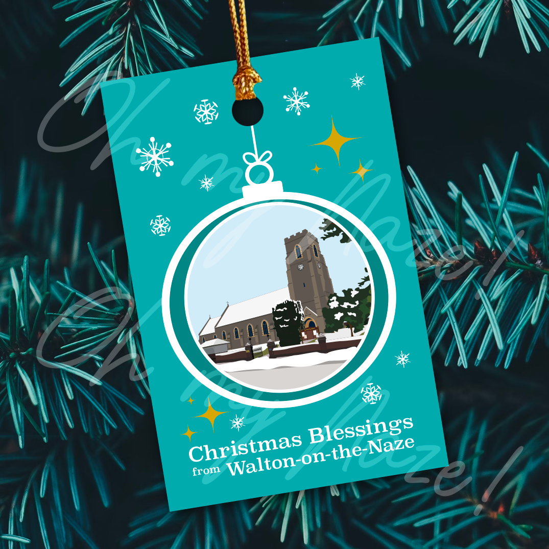 6 x All Saints bauble gift tags header graphic