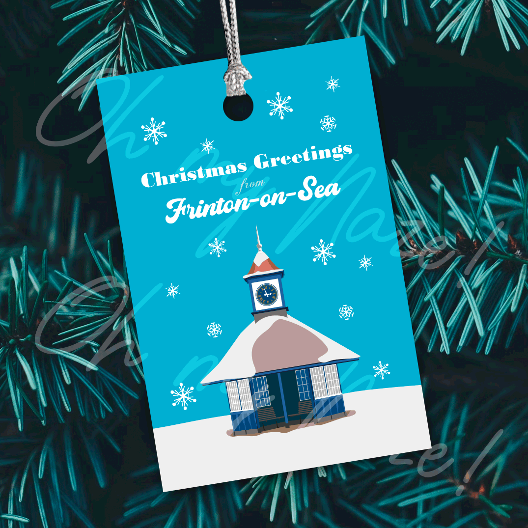 6 x Frinton Clocktower gift tags header graphic