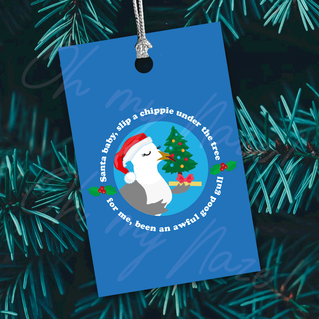 6 x Santa Baby gift tags header graphic