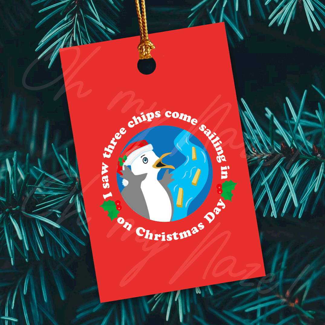 6 xI Saw Three Chips gift tags header graphic