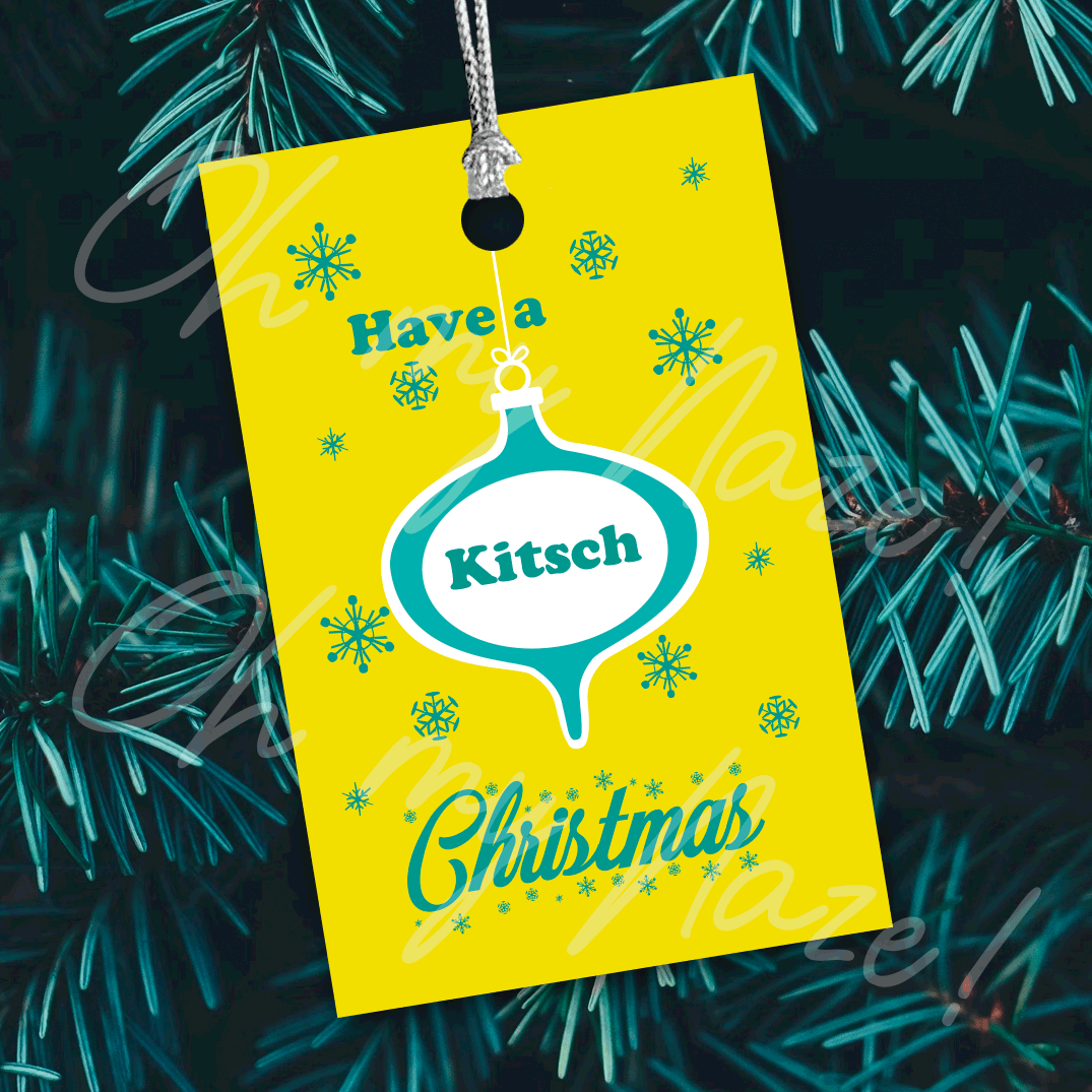 6 x Kitsch Christmas gift tags header graphic
