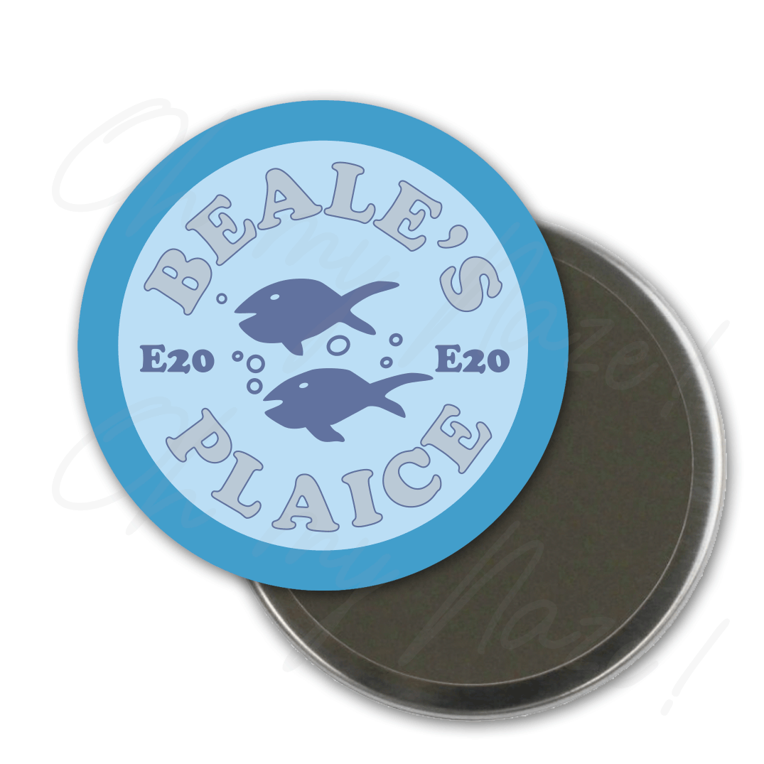 Beale's Plaice badge - Eastenders -header graphic