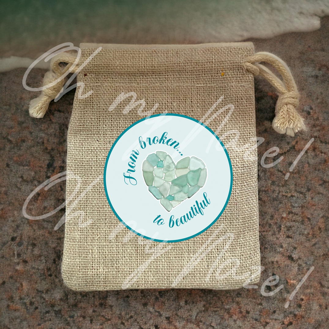 From broken to beautiful seaglass Collector Pouch header graphic