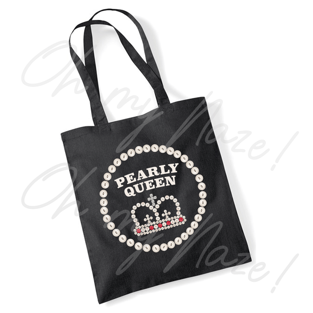 Pearly Queen tote bag header graphic