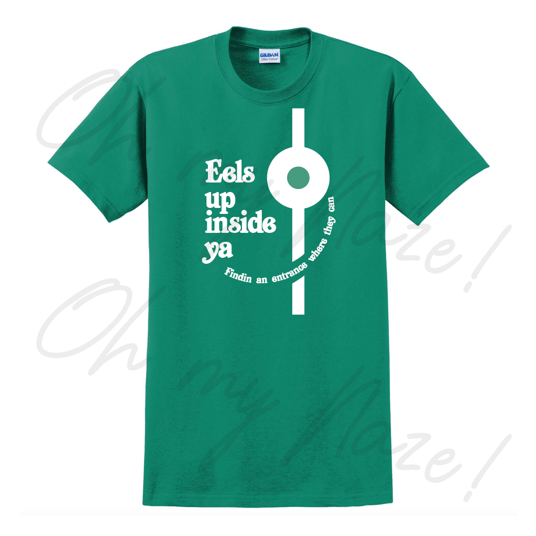 Eels up inside ya - Mighty Boosh inspired T-shirt header graphic