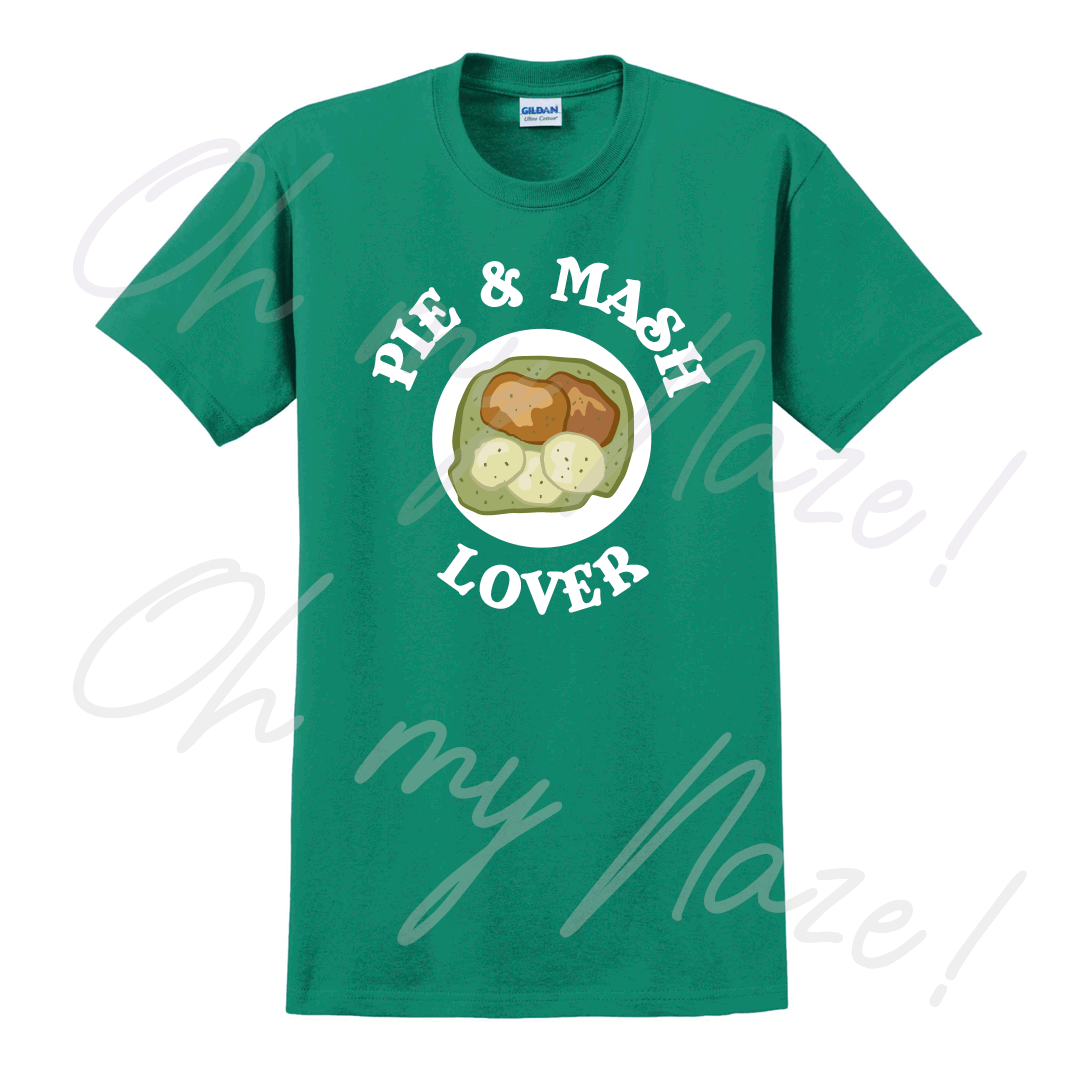 Pie 'n' Mash Lover T-shirt header graphic