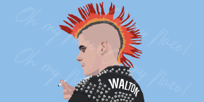 Seaside Subcultures Punks (Mohican) earrings header graphic