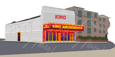 Walton Landmarks - Kino Amusements art print header graphic